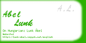 abel lunk business card